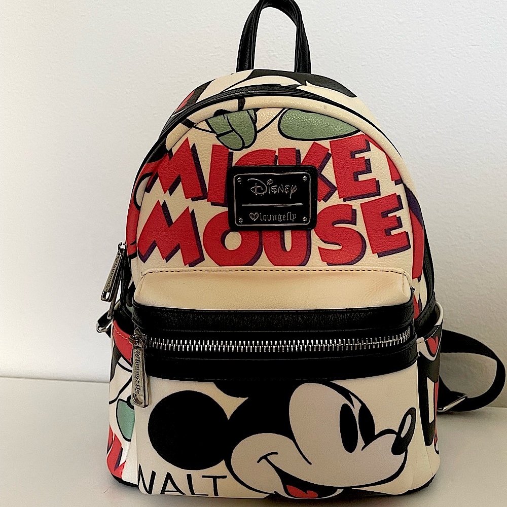 RARE Mickey Loungefly Vintage Style Mini Backpack Retired Design